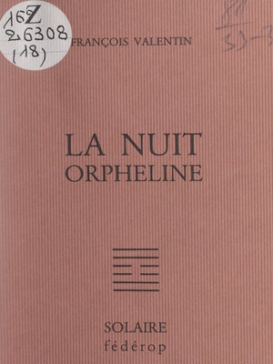 cover image of La nuit orpheline